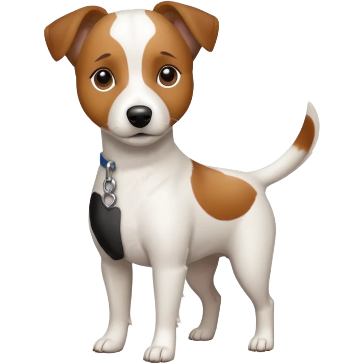 a white jack russell cross emoji