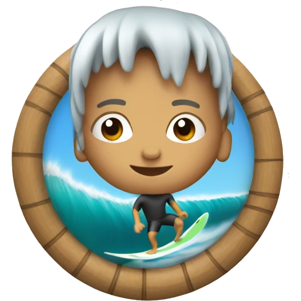 Surfer getting barreled  emoji