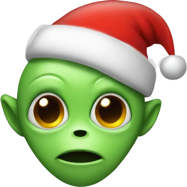 Alien in Santa hat  emoji