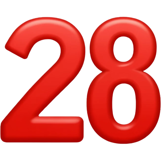 the number "2026" in a red font emoji