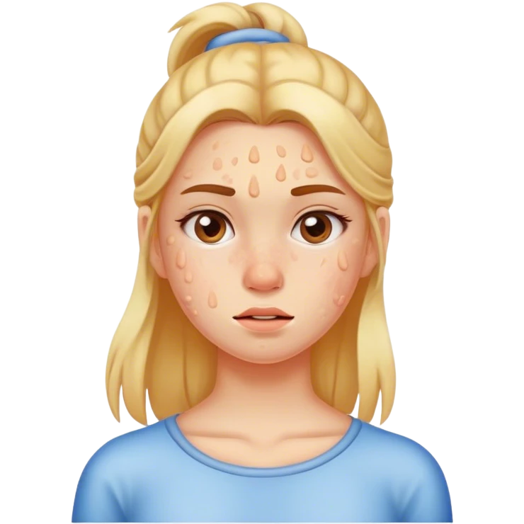 Chica con granos emoji