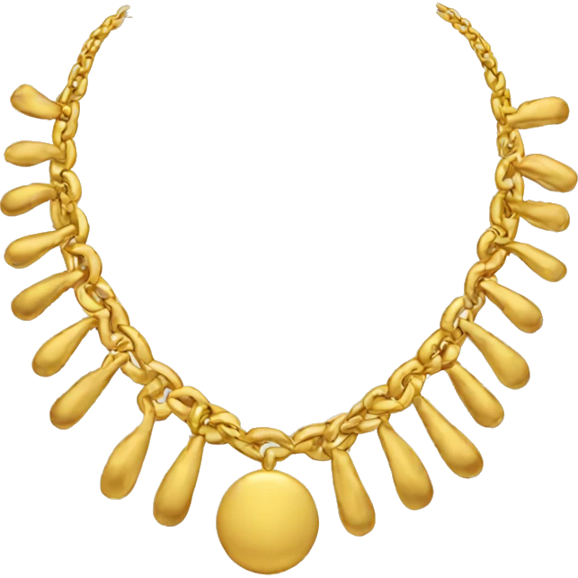 Gold necklace  emoji