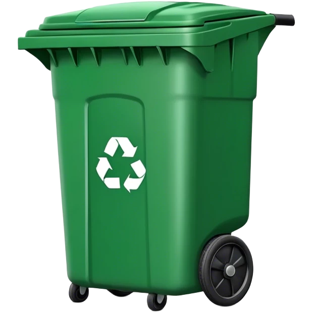 green wheeled bin emoji