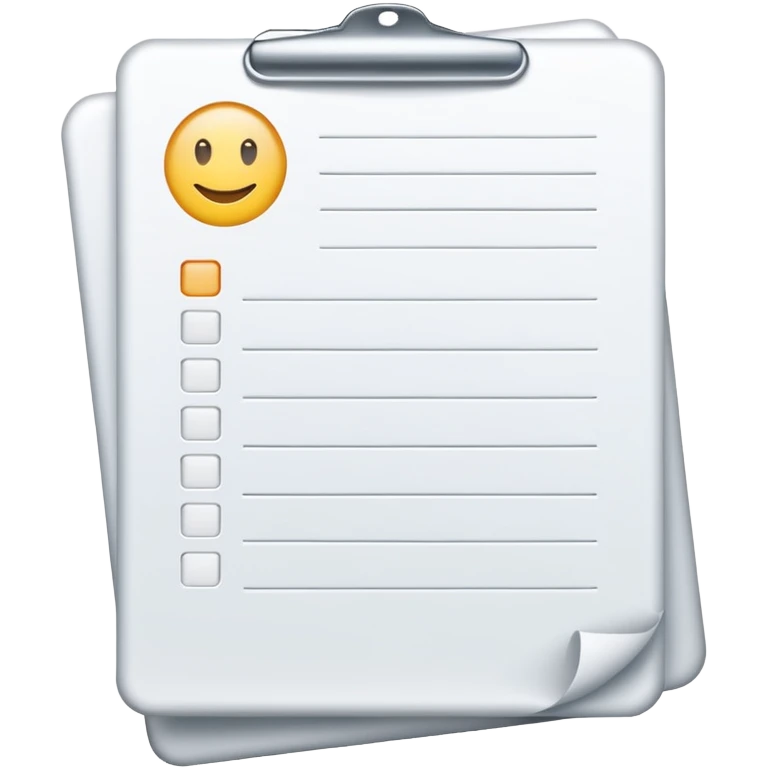 test completion sheet emoji