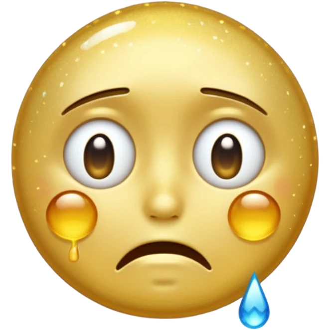 Crying glittery emoji face  emoji