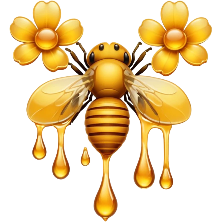 Flowers made out of honey emoji