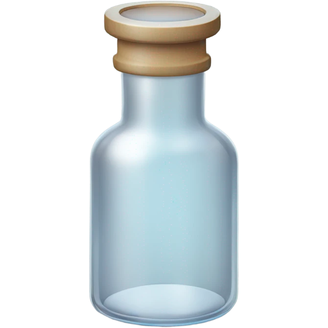 glass experiment vial, transparent, with no materials in emoji