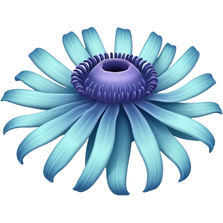 Light blue sea anemone emoji
