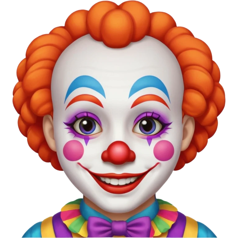 clown smile friendly young emoji