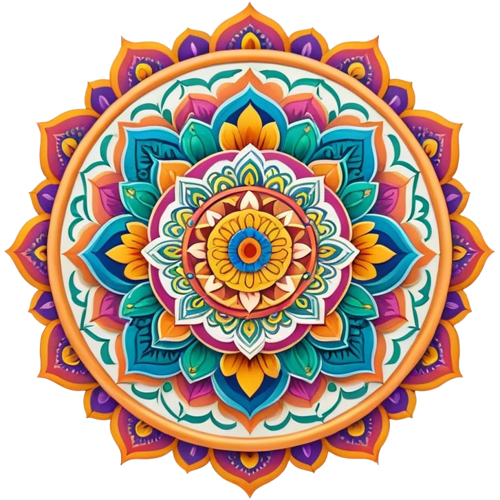 Intricate Indian mandala pattern emoji