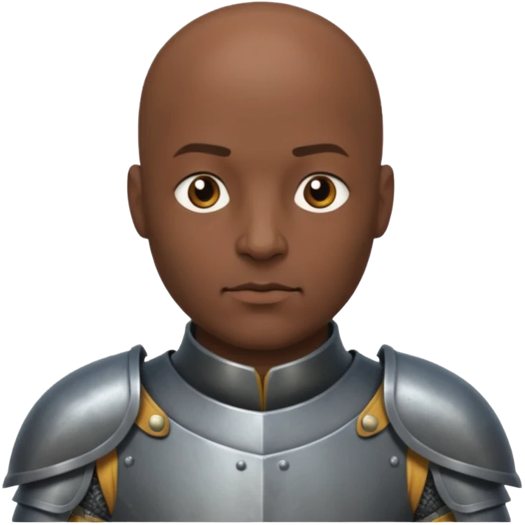 bald knight with dark skin  emoji