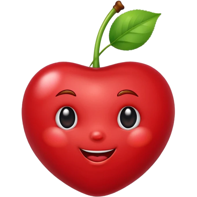 cute cherry with face emoji