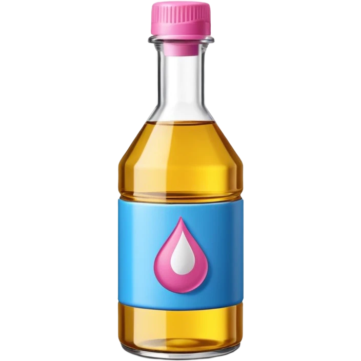 bottle of oil blue top pink outside with logo that says Diddys Oil emoji