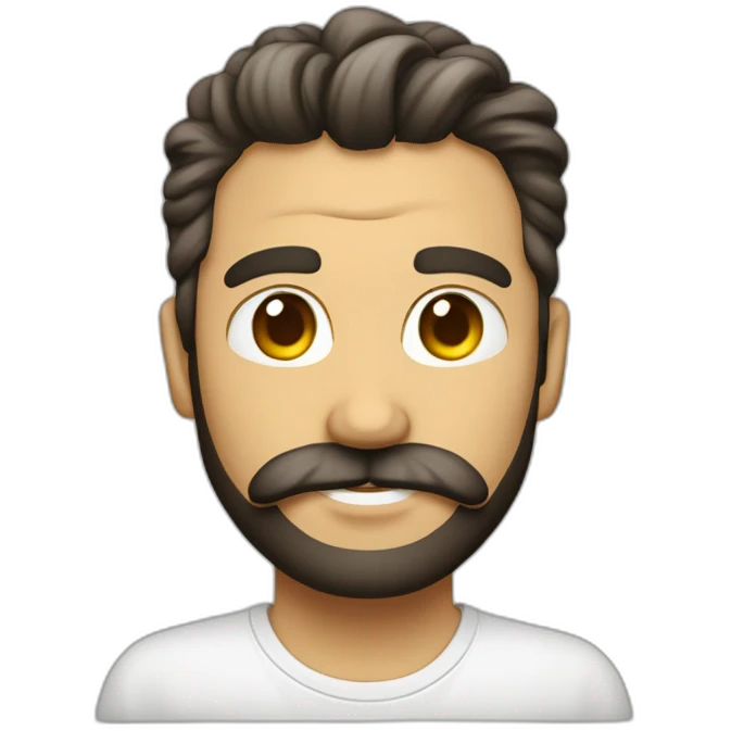 hombre gordo con barba blanca pintando un cuadro emoji