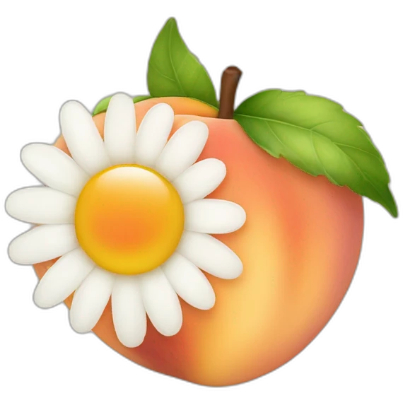Peach kiss daisy emoji