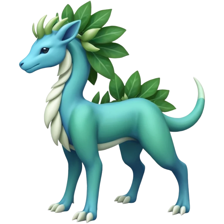 Suicune-Meganium-Bayleaf-fusion (full body) emoji