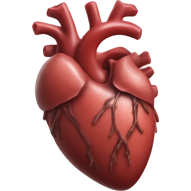 realistic human heart emoji