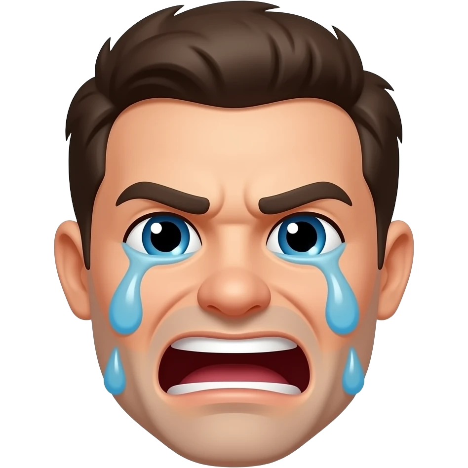emoji crying and MORE laughing and frustrated at same time IN ONE EMOJI emoji