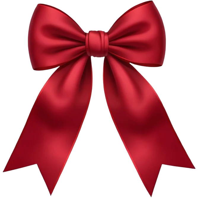 dark red bow  emoji