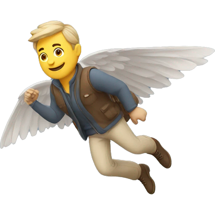 Man flying emoji