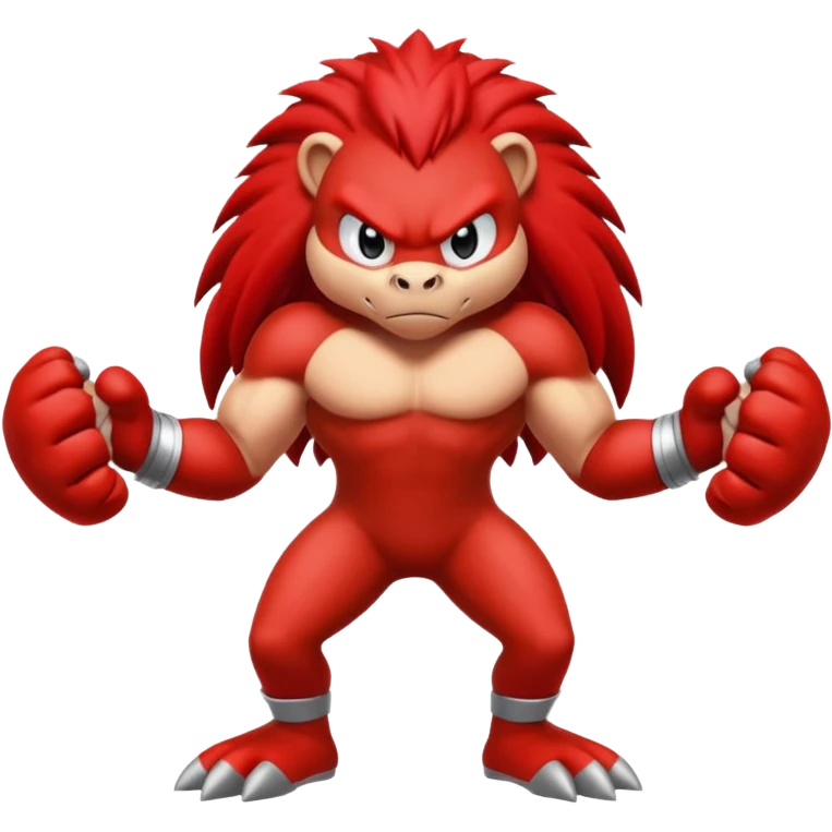 Sonic the hedgehogs friend knuckles a red animal  emoji