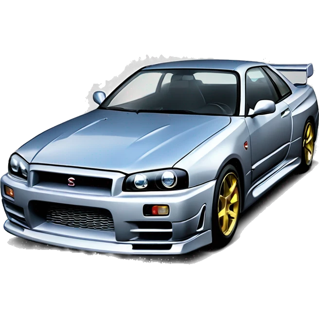 nissan r34 di lato  emoji