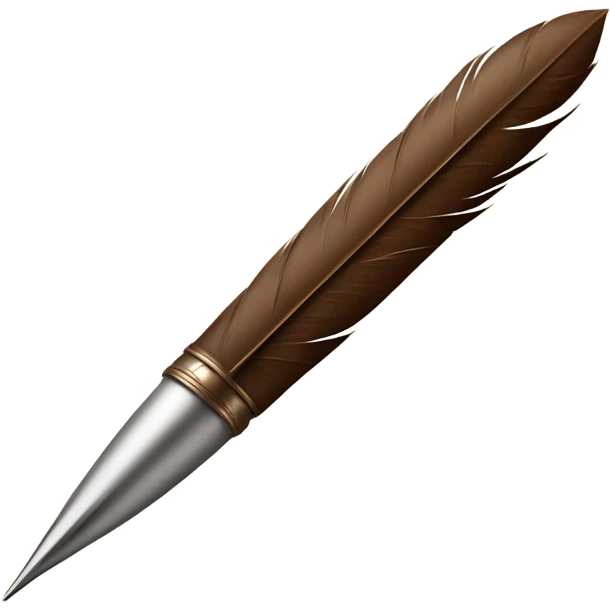 brown Quill pen emoji