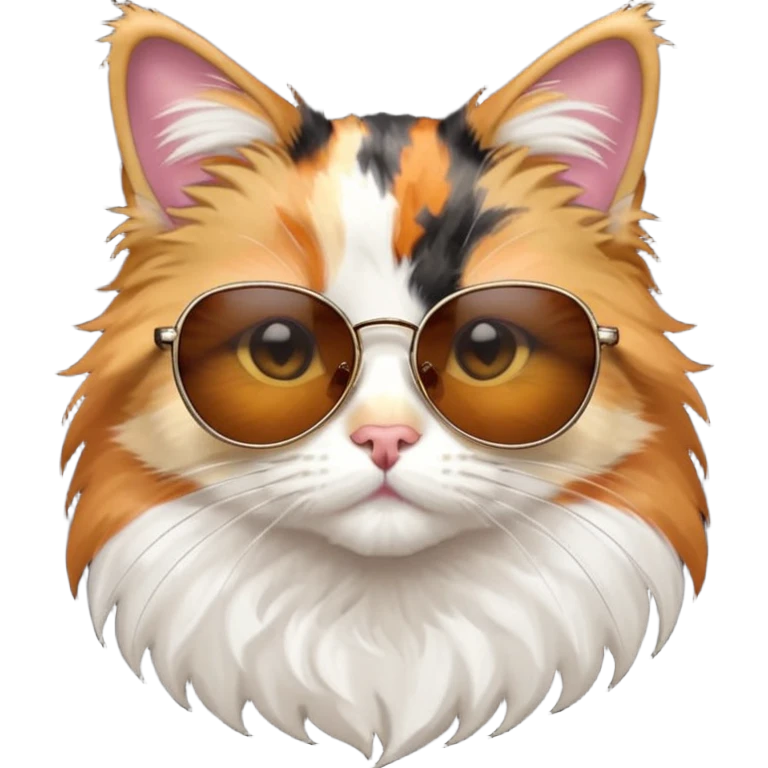 cat wearing sunglasses, simple and expressive emoji