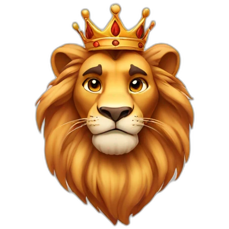 lion king with crown emoji
