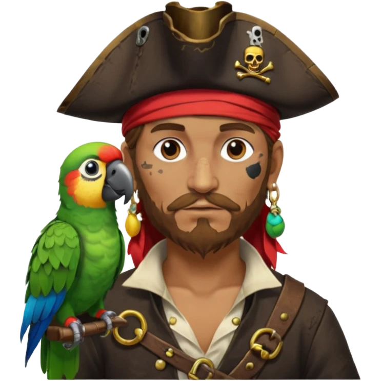 pirate and parrot emoji