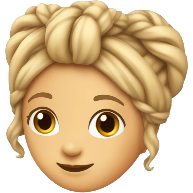 Meisje met knot  emoji