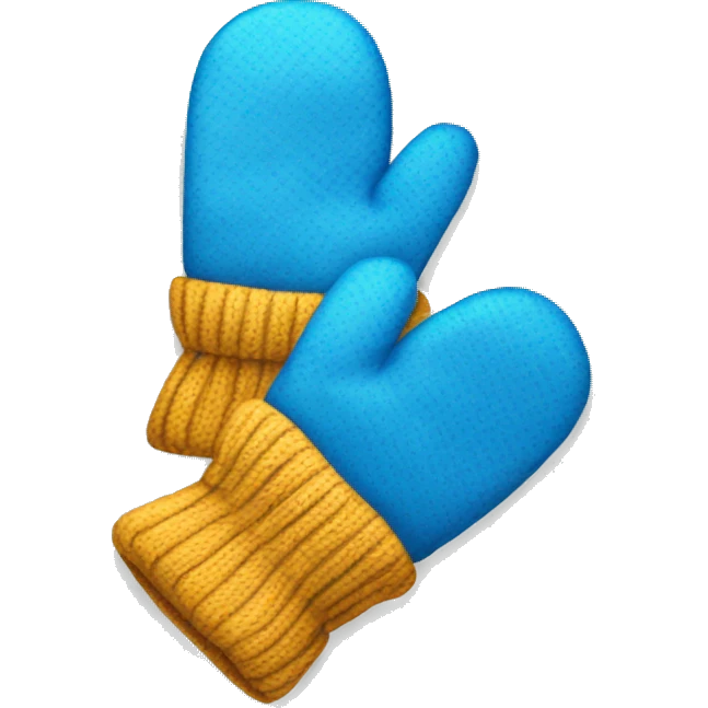 Pair of blue mittens emoji