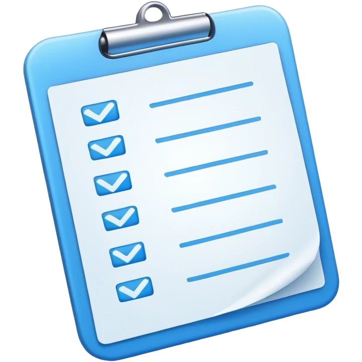 blue checklist emoji