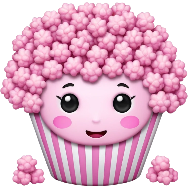 Pink popcorn emoji