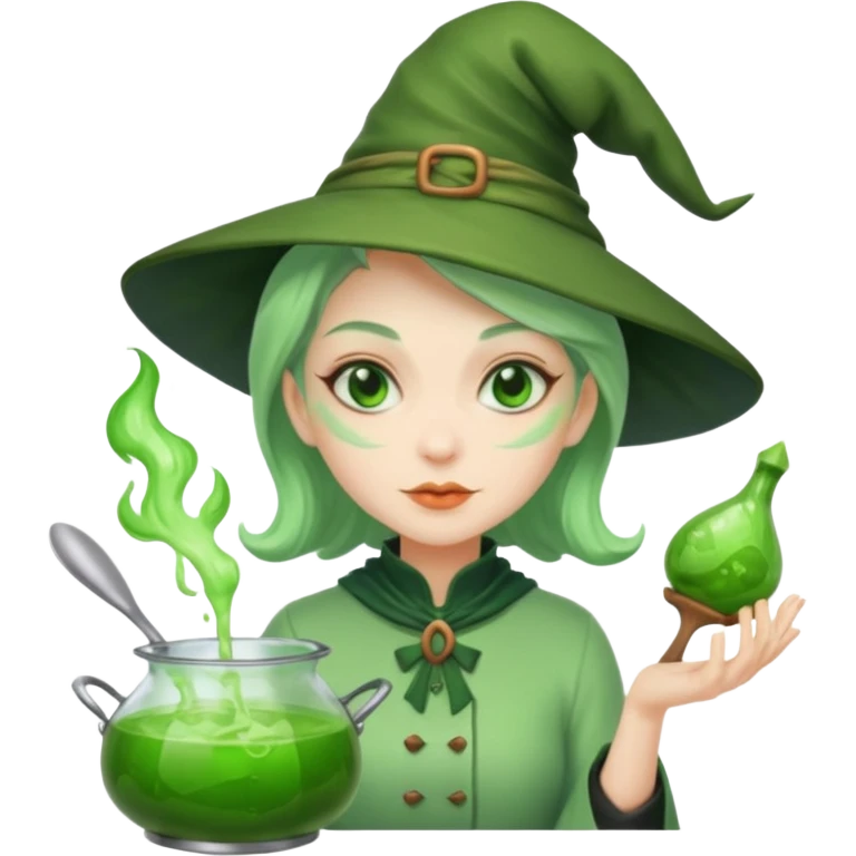 green witch cooking potion emoji