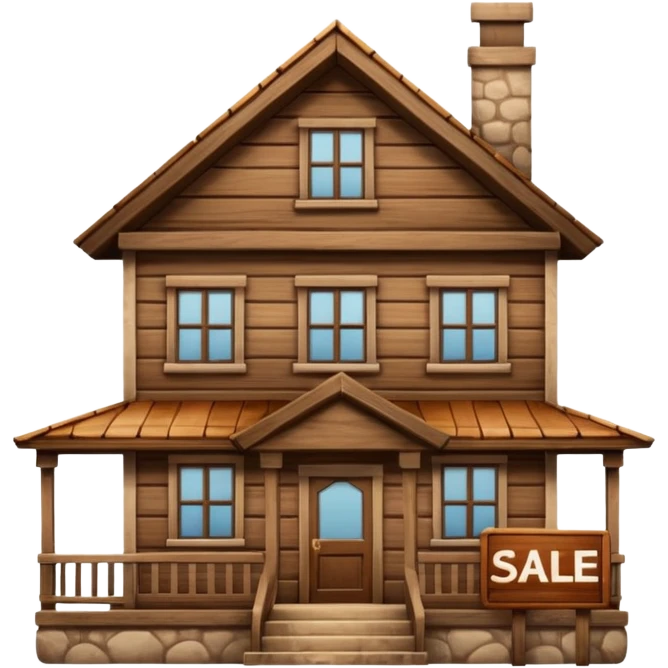 house for sale skeuomorphism style emoji