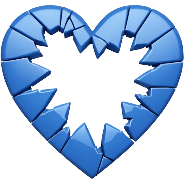 blue broken heart emoji