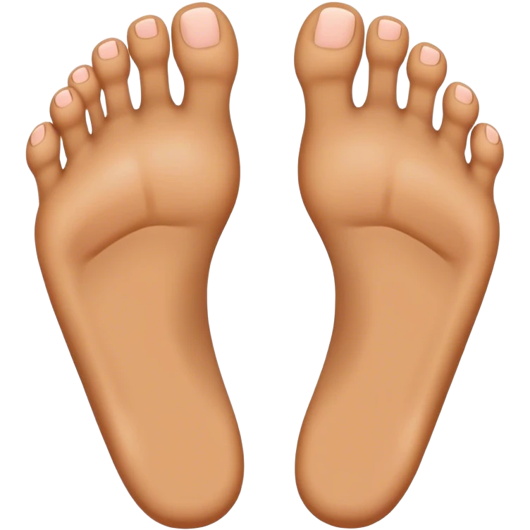 two feet with interlocking toes emoji
