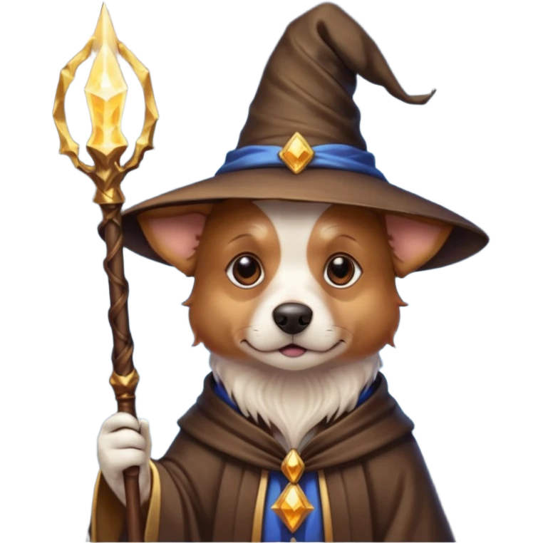 Dog wizard emoji
