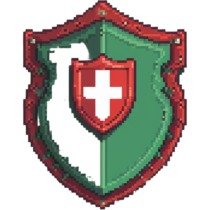 Green shield with MOD text in center, official moderator emblem emoji