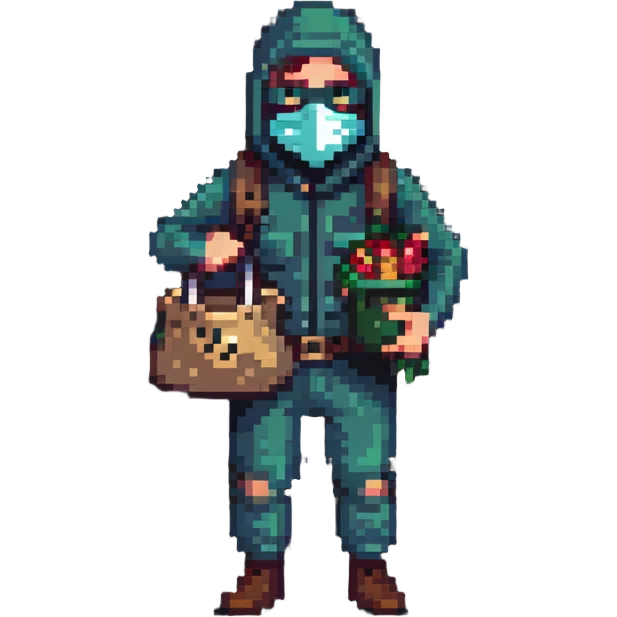 robber with mask and bag of loot emoji