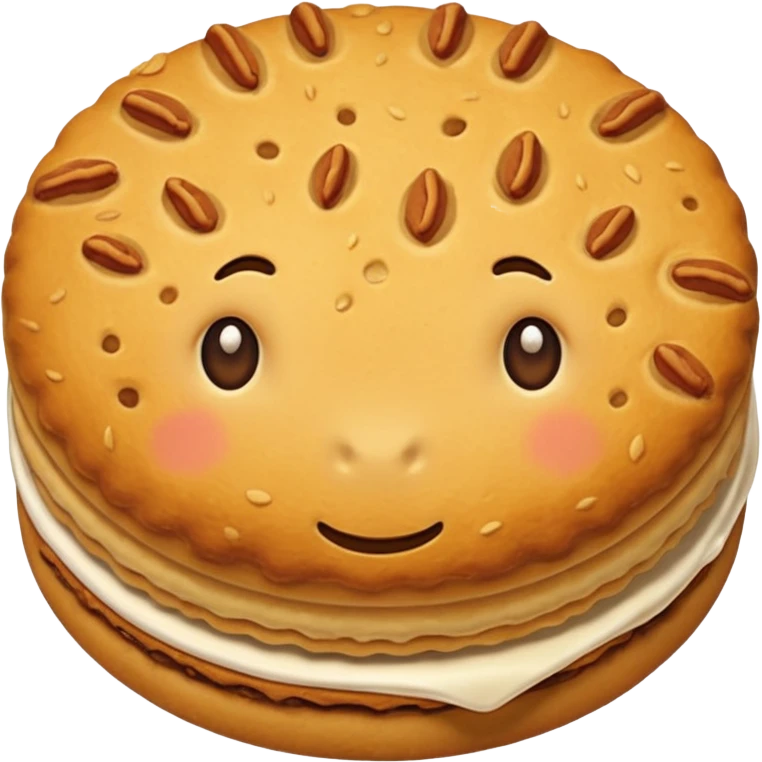 Biscuit simple sans visage emoji