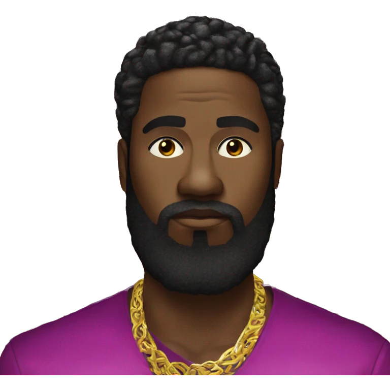 Black bearded man in Versace  emoji