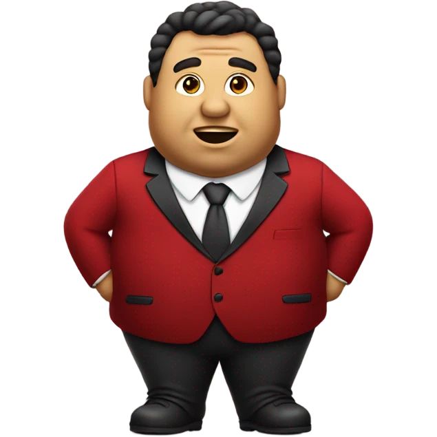 fat business man in red velvet suit emoji