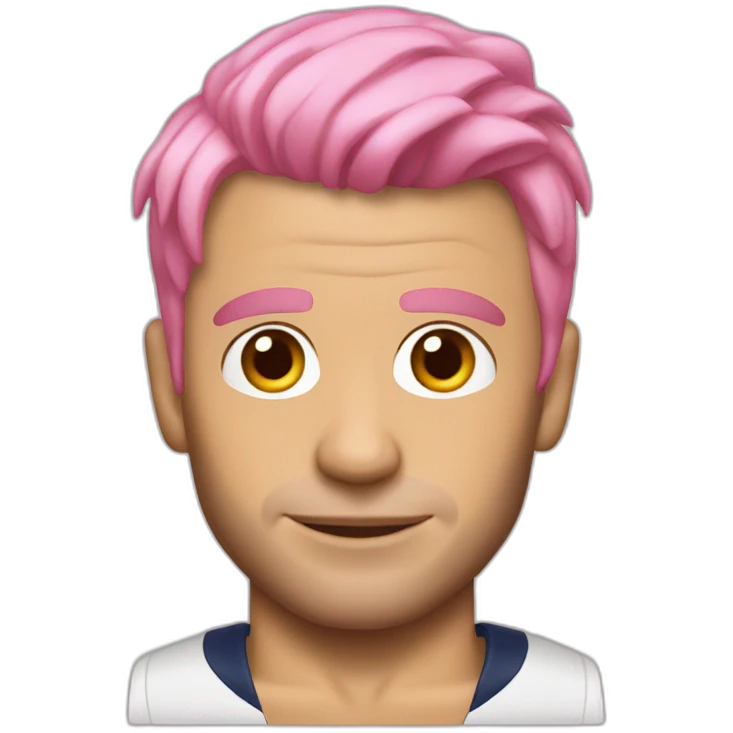Beckham with pink hair emoji