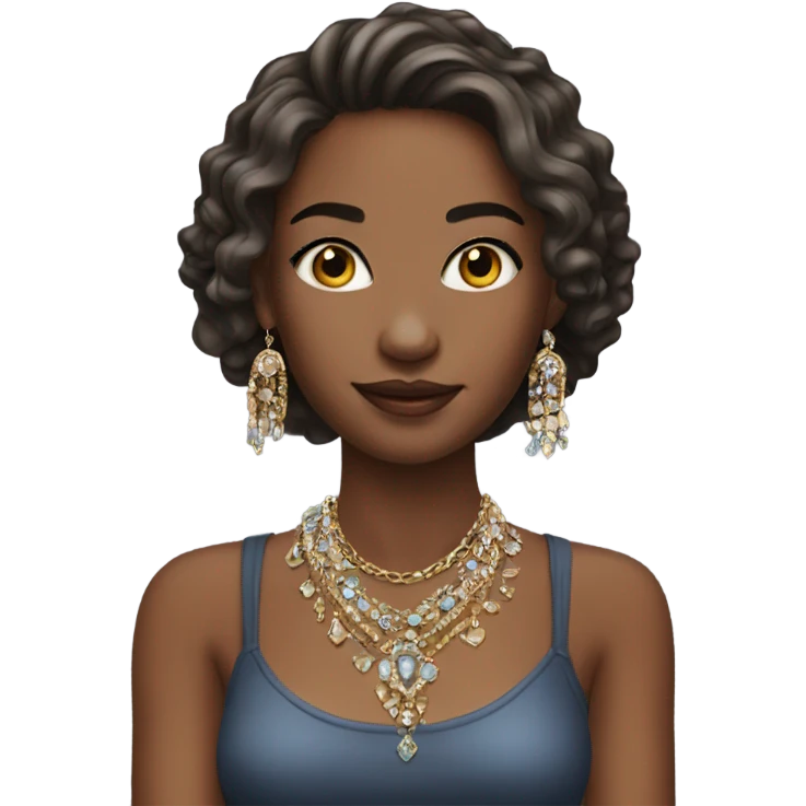 Pretty realistic girl with jewelry  emoji