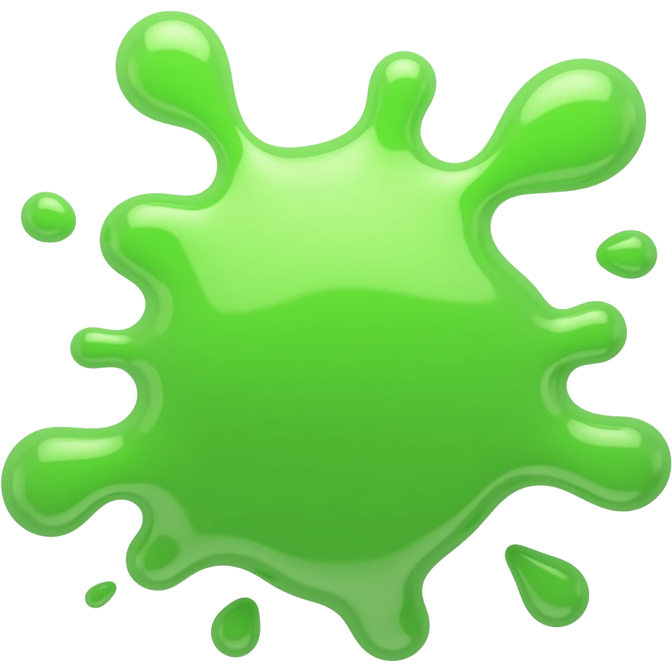Splat of neon green slime emoji