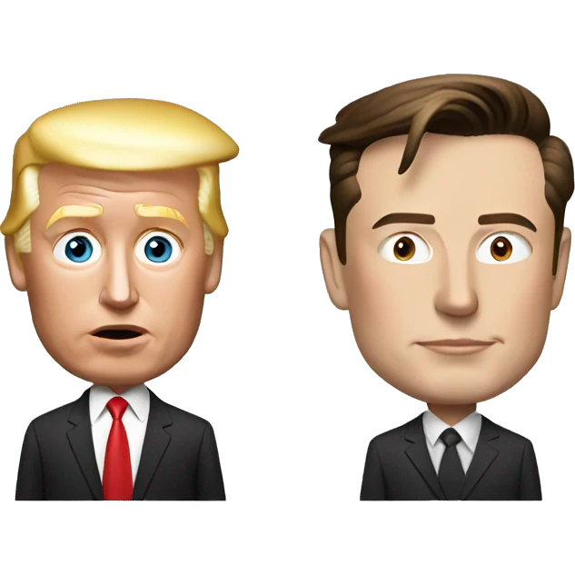 elon musk with Trump emoji