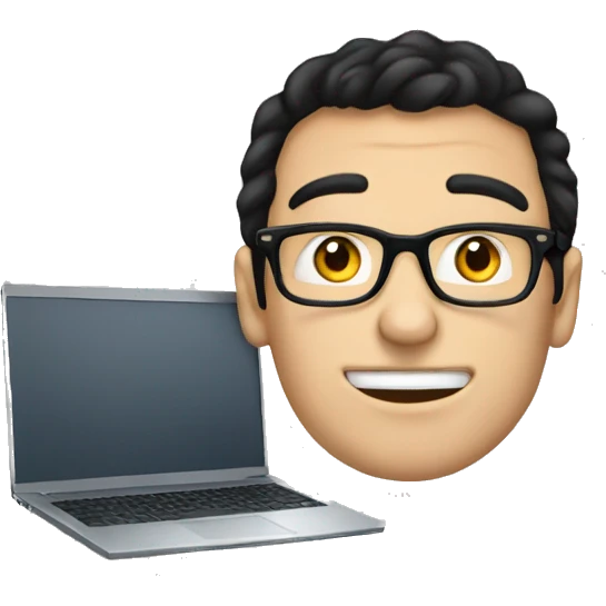 europe-glasses-blue-eyes-man-black-hair-with-laptop emoji
