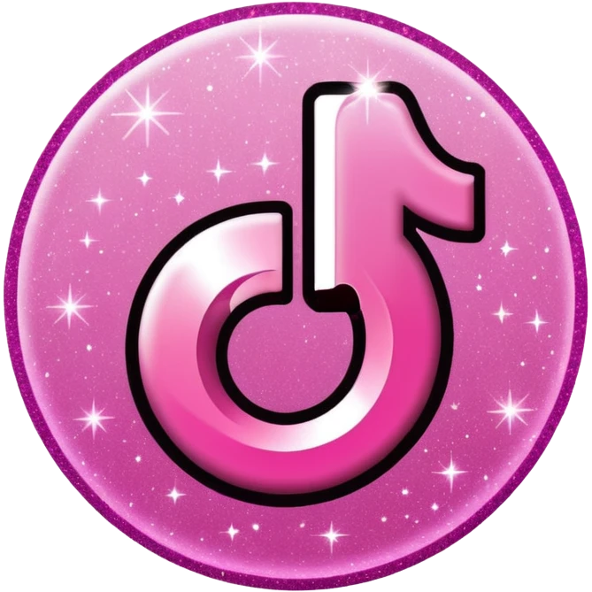 glitter pink logo TikTok emoji